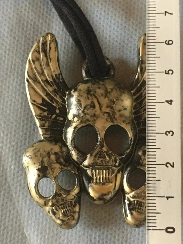 Death head pendant necklace / gothic / pirate - new – photo 5